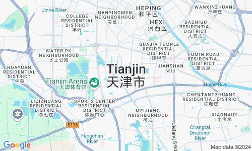 Ausschnit der Weltkarte zu Tianjin
