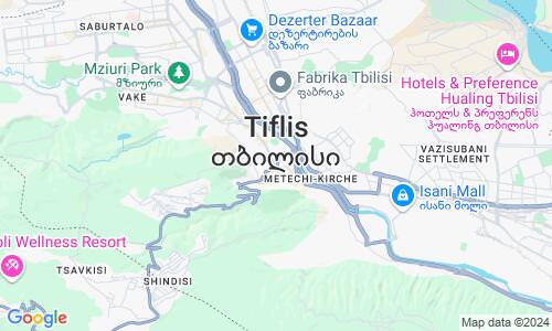 Ausschnitt der Weltkarte zu Tiflis