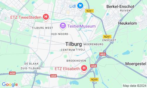Ausschnit der Weltkarte zu Tilburg