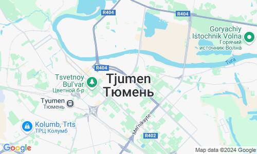 Ausschnitt der Weltkarte zu Tjumen