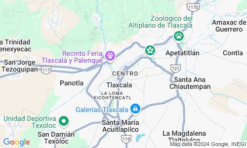 Ausschnitt der Weltkarte zu Tlaxcala