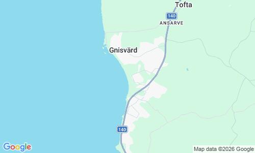 Ausschnitt der Weltkarte zu Tofta strand