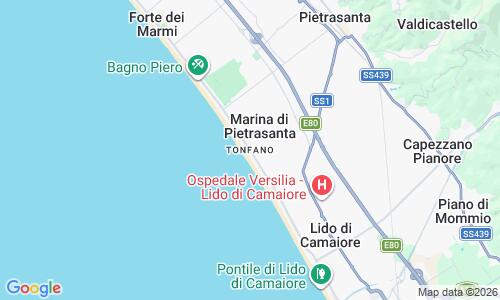 Ausschnitt der Weltkarte zu Tonfano Strand