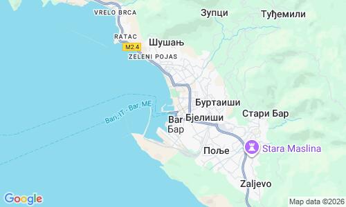 Ausschnitt der Weltkarte zu Topolica Beach