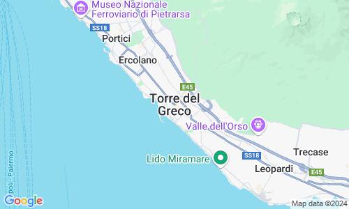 Ausschnitt der Weltkarte zu Torre del Greco