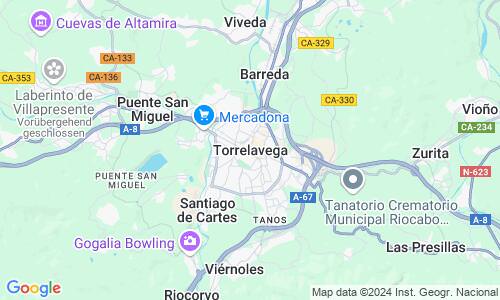 Ausschnitt der Weltkarte zu Torrelavega