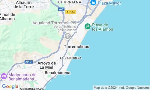 Ausschnitt der Weltkarte zu Torremolinos