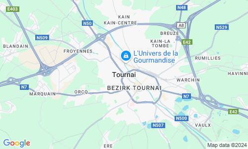 Ausschnitt der Weltkarte zu Tournai