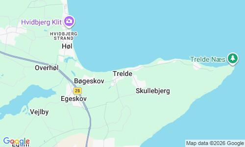 Ausschnitt der Weltkarte zu Trelde Strand