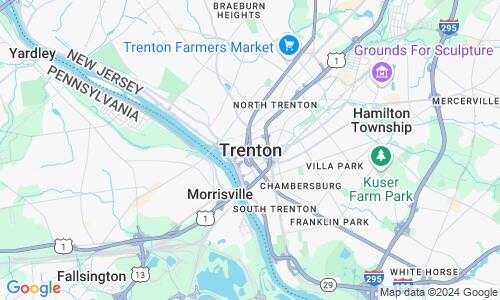 Ausschnitt der Weltkarte zu Trenton