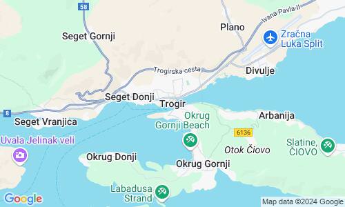 Ausschnitt der Weltkarte zu Trogir