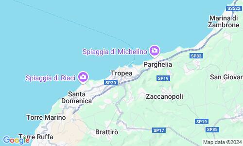 Ausschnitt der Weltkarte zu Tropea