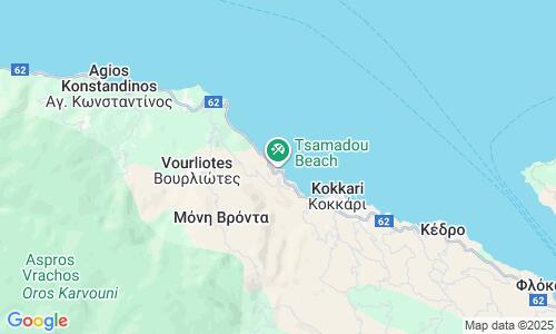 Ausschnitt der Weltkarte zu Tsamadou Beach