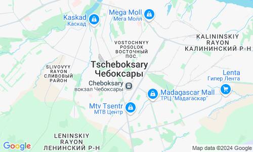 Ausschnitt der Weltkarte zu Tscheboksary