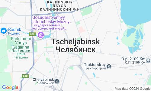 Ausschnitt der Weltkarte zu Tscheljabinsk