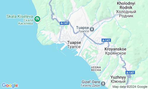 Ausschnitt der Weltkarte zu Tuapse