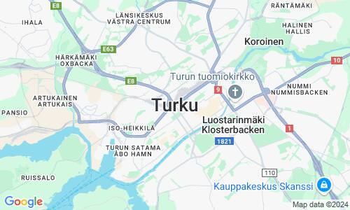 Ausschnit der Weltkarte zu Turku