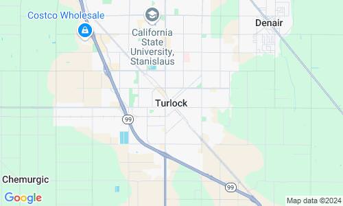 Ausschnitt der Weltkarte zu Turlock