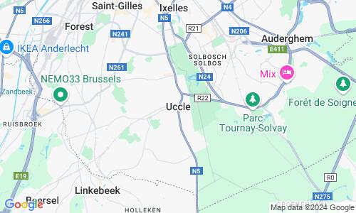 Ausschnitt der Weltkarte zu Uccle/Ukkel
