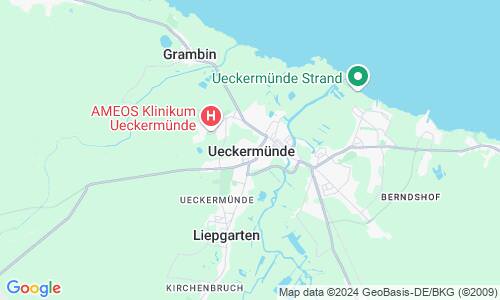 Ausschnitt der Weltkarte zu Ueckermünde