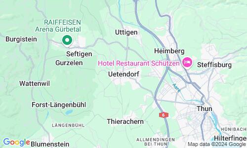 Ausschnitt der Weltkarte zu Uetendorf