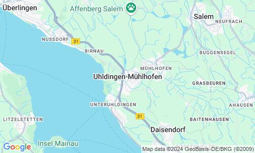 Ausschnitt der Weltkarte zu Uhldingen-Mühlhofen
