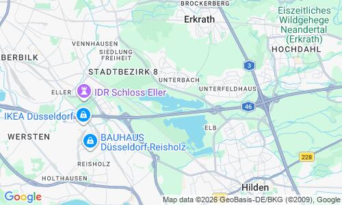 Ausschnit der Weltkarte zu Unterbacher See
