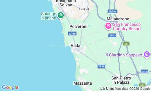 Ausschnitt der Weltkarte zu Vada Strand