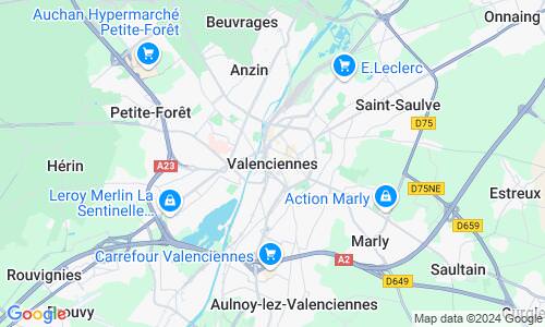 Ausschnitt der Weltkarte zu Valenciennes