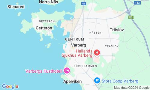 Ausschnitt der Weltkarte zu Varberg