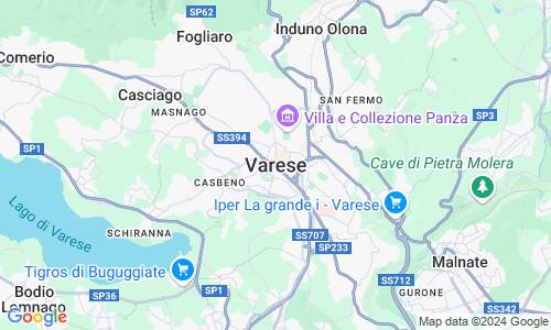 Ausschnit der Weltkarte zu Varese