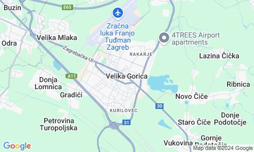 Ausschnitt der Weltkarte zu Velika Gorica