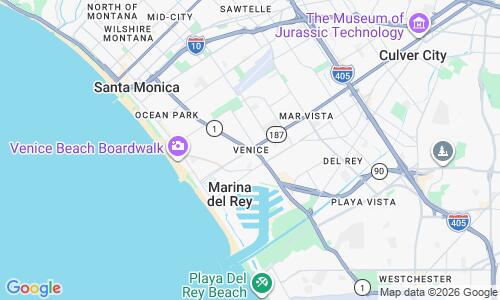 Ausschnitt der Weltkarte zu Venice Beach