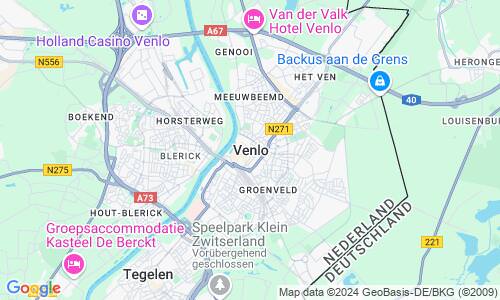 Ausschnitt der Weltkarte zu Venlo