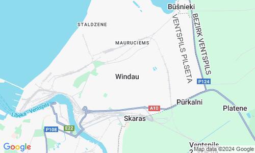 Ausschnit der Weltkarte zu Ventspils