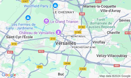 Ausschnit der Weltkarte zu Versailles