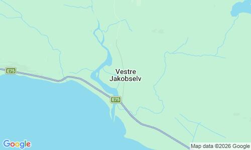 Ausschnit der Weltkarte zu Vestre Jakobselv