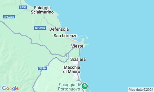 Ausschnitt der Weltkarte zu Vieste