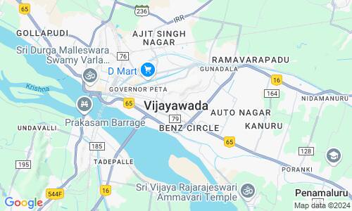 Ausschnitt der Weltkarte zu Vijayawada
