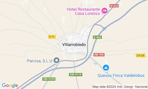 Ausschnitt der Weltkarte zu Villarrobledo