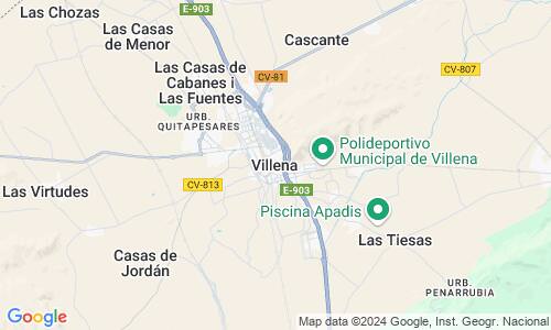 Ausschnitt der Weltkarte zu Villena