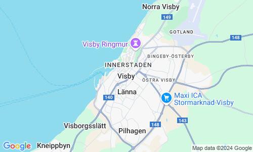 Ausschnitt der Weltkarte zu Visby
