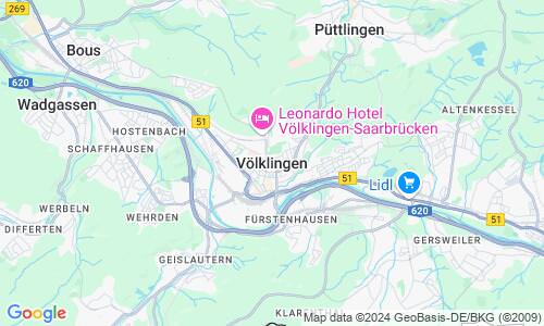 Ausschnitt der Weltkarte zu Völklingen