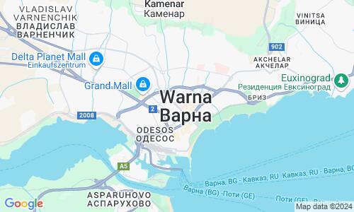 Ausschnitt der Weltkarte zu Warna