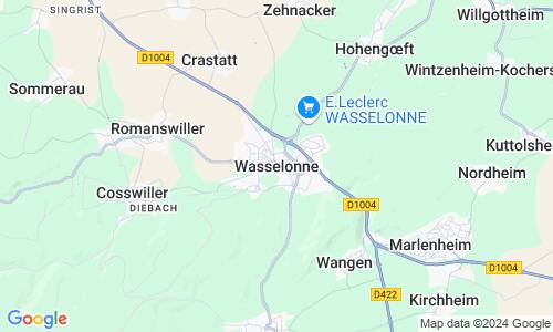 Ausschnitt der Weltkarte zu Wasselnheim