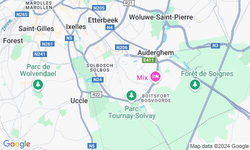 Ausschnitt der Weltkarte zu Watermael-Boitsfort/Watermaal-Bosvoorde