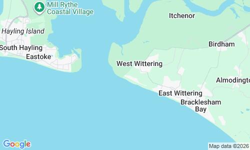 Ausschnitt der Weltkarte zu West Wittering Beach