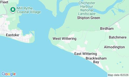 Ausschnitt der Weltkarte zu West Wittering Strand