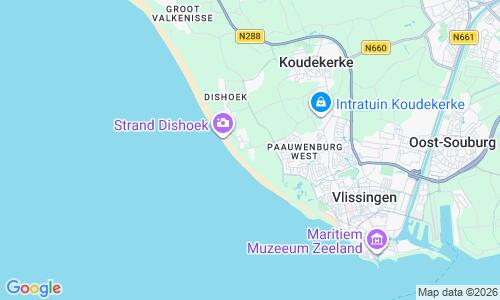 Ausschnitt der Weltkarte zu Westduin Strand