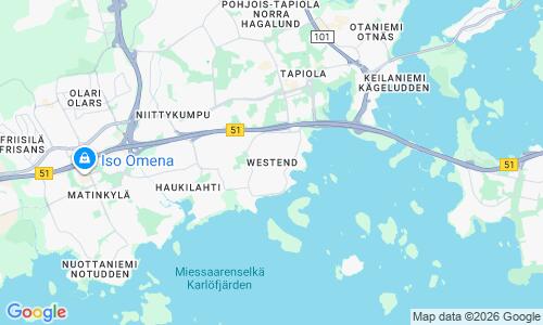 Ausschnitt der Weltkarte zu Westend